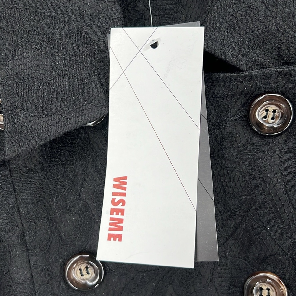 WISEME‎ BLACK LACE COAT - Picture 6 of 10